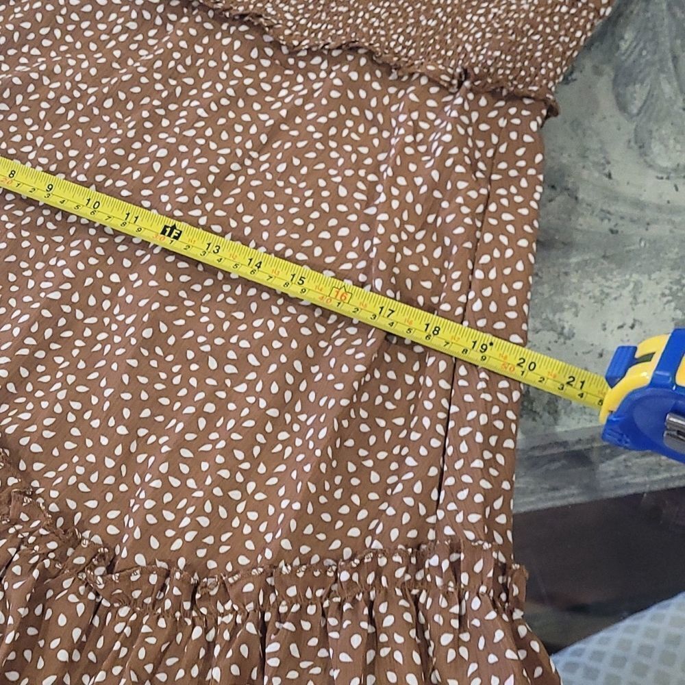 𝅺womens Summer Ruffle Sleeve Sweetheart Neckline Printing Dress Mini Dress - Picture 11 of 12